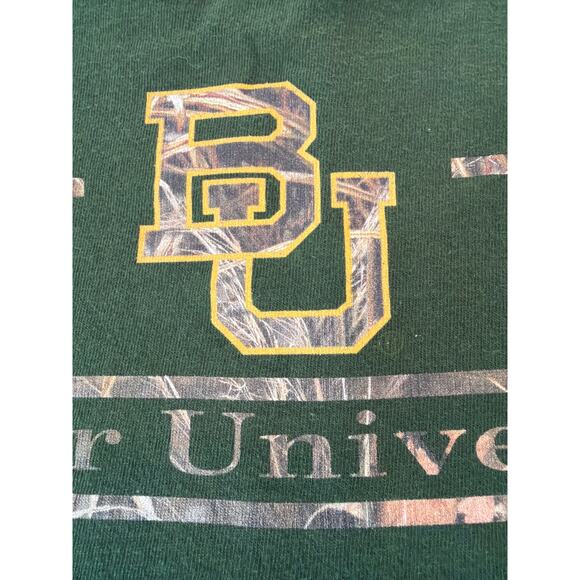 Realtree Outfitters Baylor University Green/Camo tee 100% Cotton XL - Picture 2 of 7
